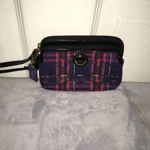 Coach Small Tartan Print Wallet